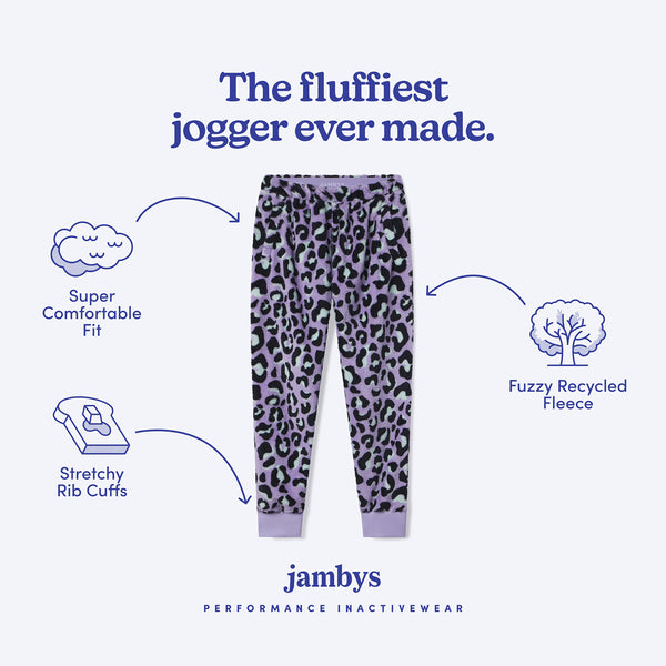 Lavender Leopard Floof Jogger