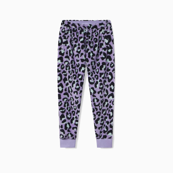 Lavender Leopard Floof Jogger