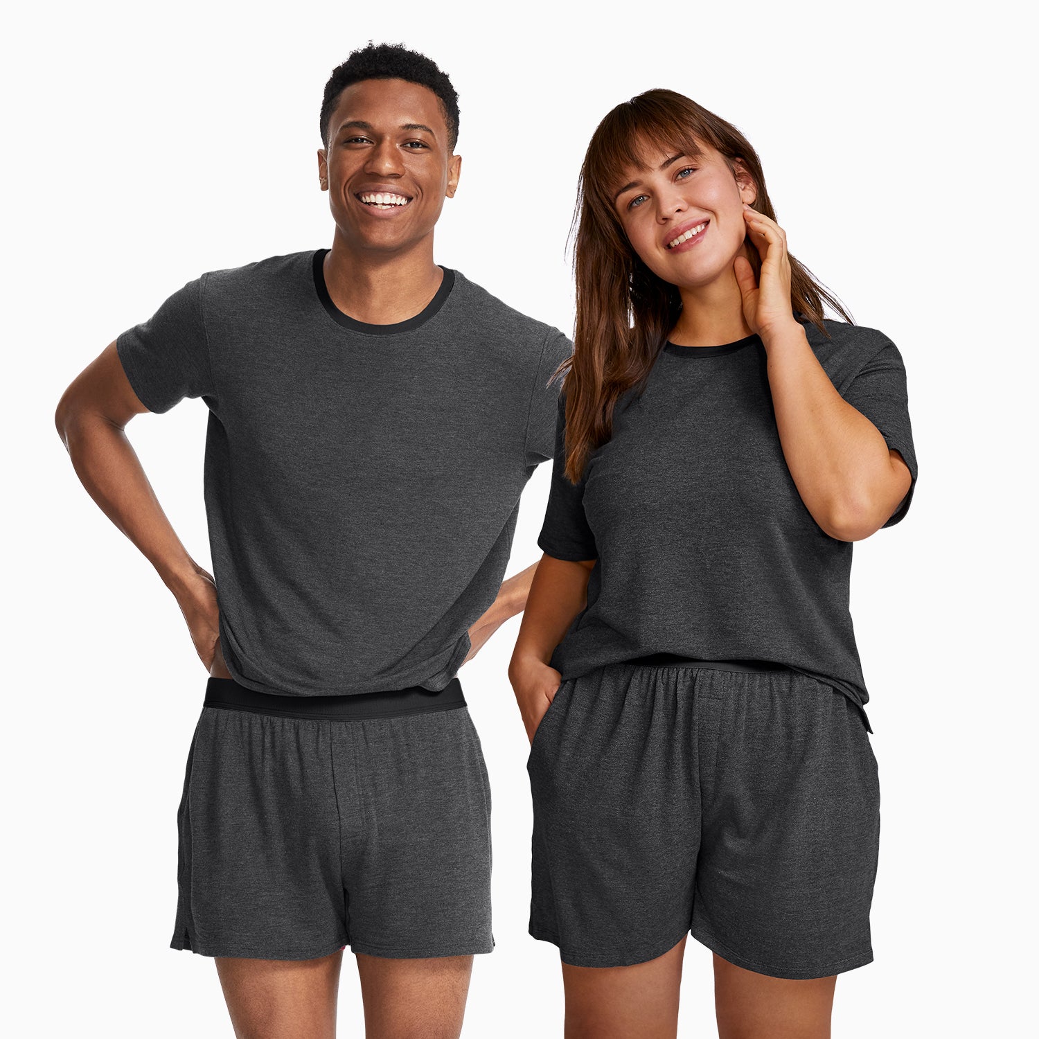 modelsizing1: Brandon is 6’0” and wearing a medium. | modelsizing2: Ekaterina is 5'9" and wearing a large. | first: all-products, best-sellers, bottoms, jambys, tops | type: unisex | type: unisex