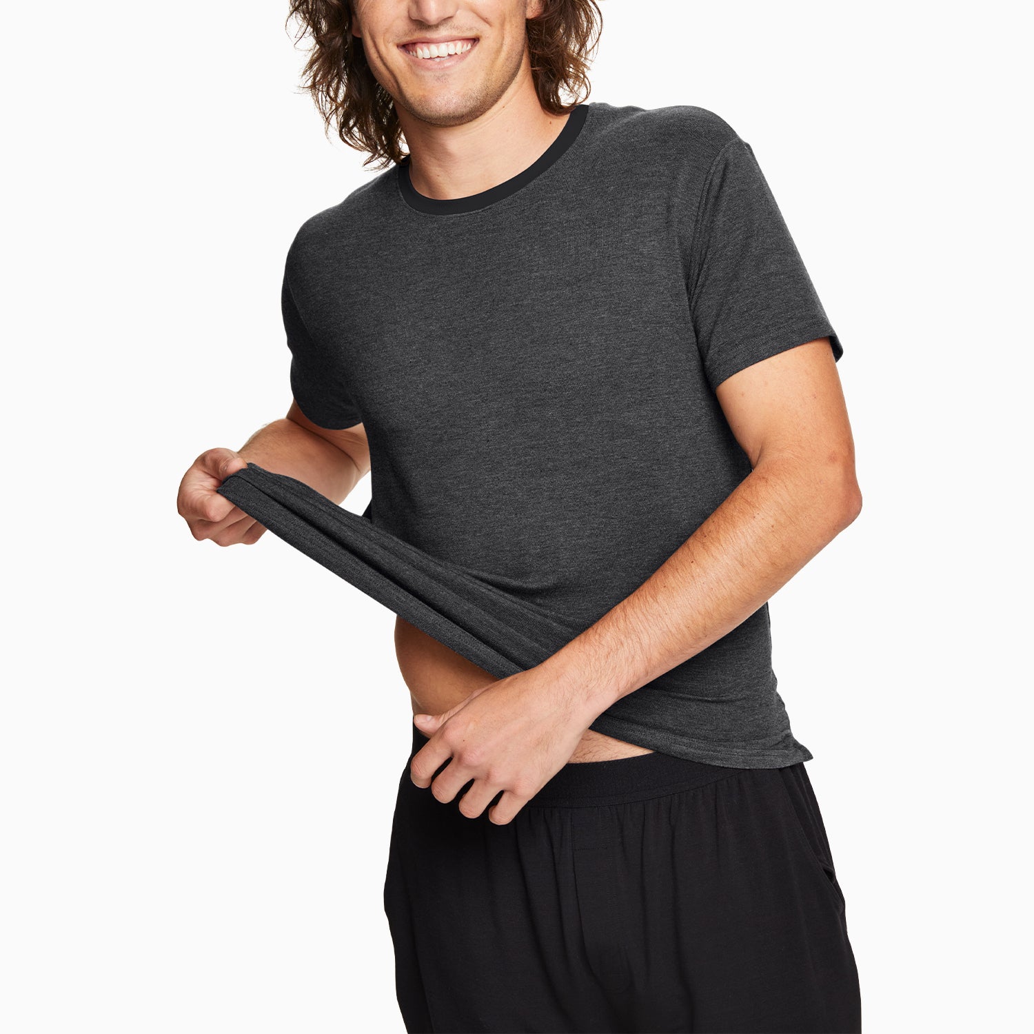 modelsizing1: Rocky is 6'2" and wearing a medium. | first: mens, mens-tops | type: men