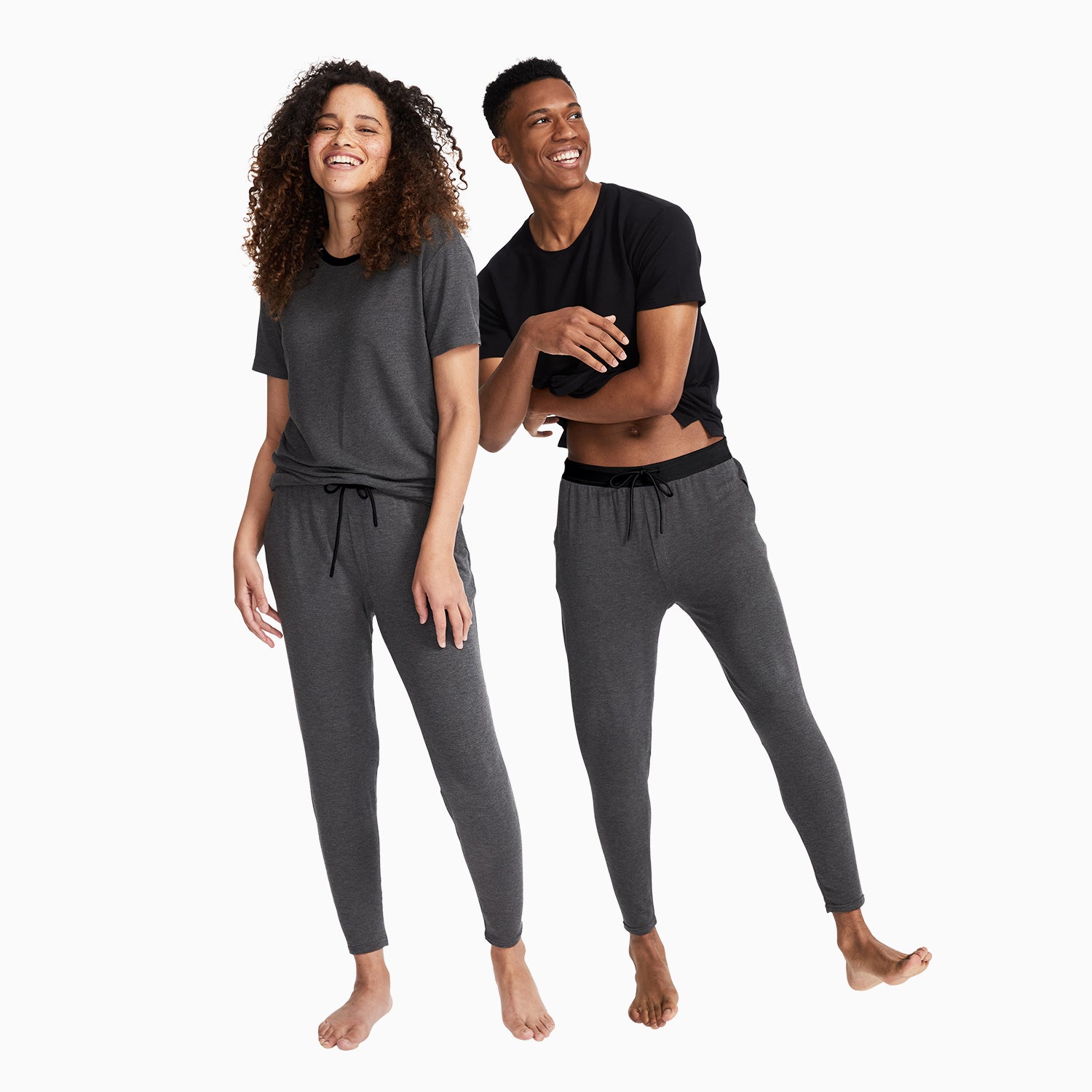 modelsizing1: Naja is 5’8” and wearing a small. | modelsizing2: Brandon is 6’0” and wearing a medium. | first: mens, womens, best-sellers, tops, bottoms | type: unisex