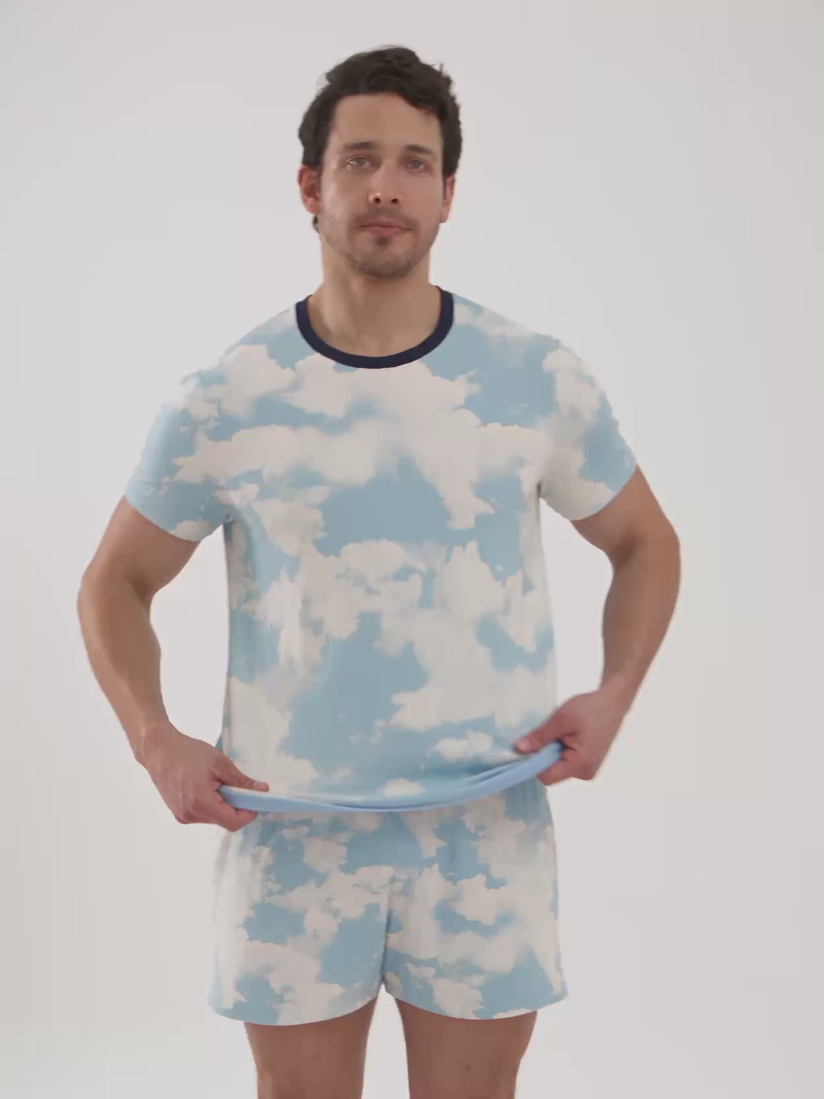 Clouds/Navy JamTee