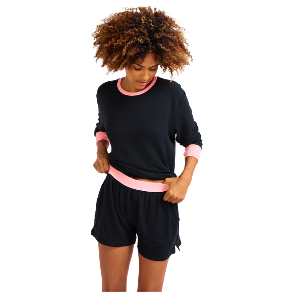 Black/Flamingo Long-Sleeve JamTee - Jambys