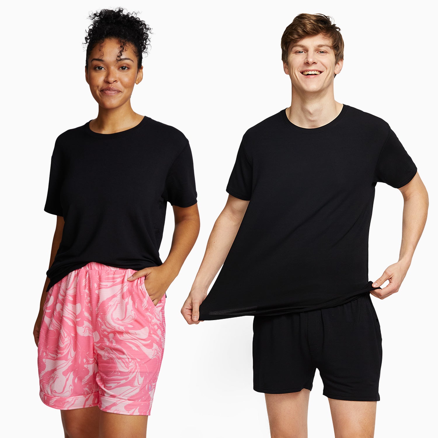modelsizing1: Marisa is 5’8” and wearing a small. | modelsizing2: Ben is 6’1” and wearing a medium. | first: best-sellers, bottoms, tops | type: unisex