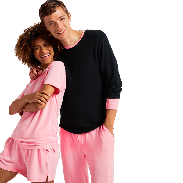 Black/Flamingo Long-Sleeve JamTee - Jambys